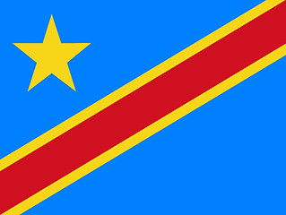 Image showing Colored flag of the Democratic Republic of the Congo