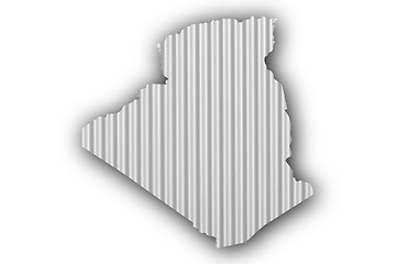 Image showing Map of Algeria on corrugated iron