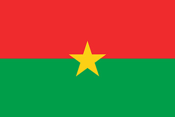 Image showing Colored flag of Burkina Faso