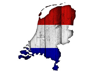 Image showing Textured map of the Netherlands in nice colors