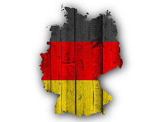 Image showing Textured map of Germany in nice colors