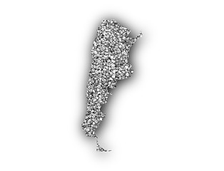 Image showing Map of Argentina on poppy seeds