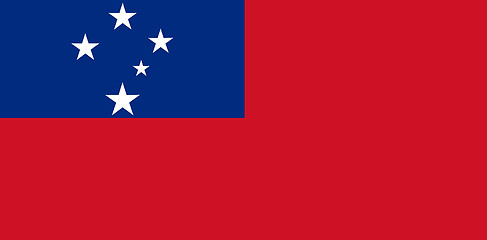 Image showing Colored flag of Samoa