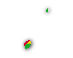 Image showing Map and flag of Sao Tome and Principe