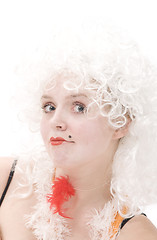 Image showing Portrait of the clown in a wig II