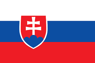 Image showing Colored flag of Slovakia