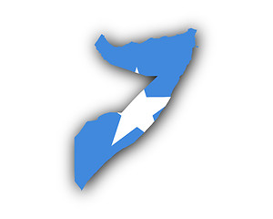 Image showing Map and flag of Somalia