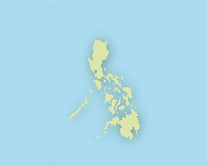 Image showing Map of the Philippines with shadow