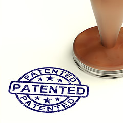 Image showing Patented Stamp Showing Registered Patent Or Trademarks