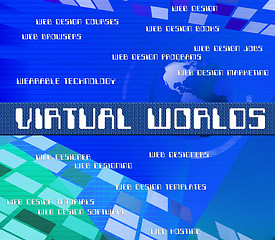 Image showing Virtual Outsource Indicates Contracting Earth And Worlds