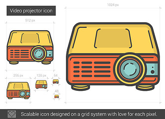 Image showing Video projector line icon.