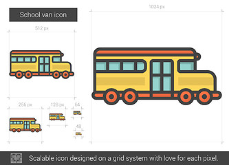 Image showing School van line icon.