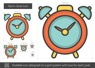 Image showing Alarm clock line icon.