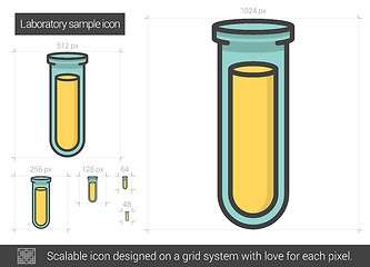 Image showing Laboratory sample line icon.