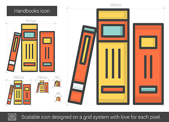 Image showing Handbooks line icon.