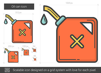 Image showing Oil can line icon.