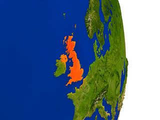Image showing United Kingdom on Earth