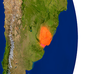 Image showing Uruguay on Earth