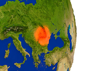 Image showing Romania on Earth