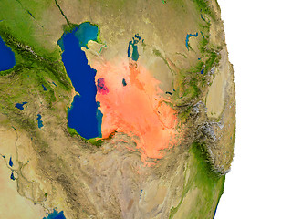 Image showing Turkmenistan on Earth