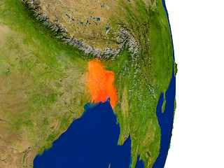 Image showing Bangladesh on Earth