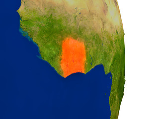 Image showing Ivory Coast on Earth