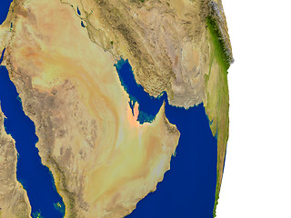 Image showing Qatar on Earth