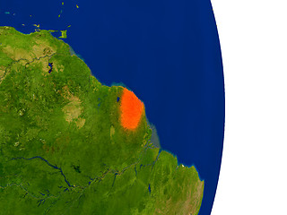 Image showing French Guiana on Earth