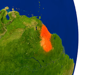 Image showing Guyana on Earth