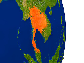 Image showing Thailand on Earth