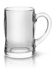 Image showing Glass mug for beer top view