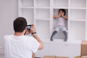 Image showing Photoshooting with kid model