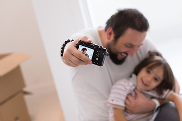 Image showing selfie father and son