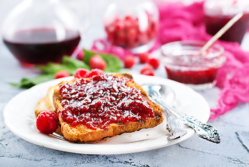 Image showing toasts with jam