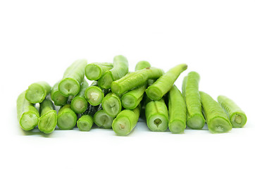 Image showing Chopped long beans