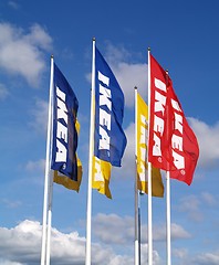 Image showing ikea flags