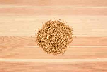 Image showing Fenugreek seeds on wood