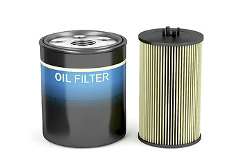 Image showing Spin-on and cartridge oil filters