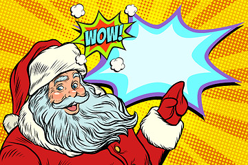 Image showing Wow Santa Claus, New year and Christmas