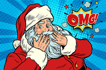 Image showing OMG surprise Santa Claus reaction