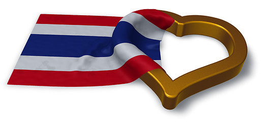 Image showing flag of thailand and heart symbol - 3d rendering