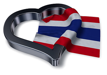 Image showing flag of thailand and heart symbol - 3d rendering