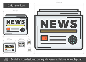 Image showing Daily news line icon.