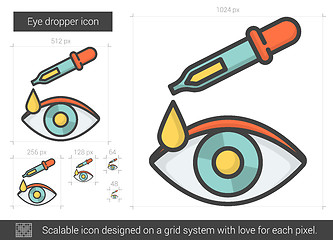 Image showing Eye dropper line icon.