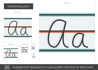 Image showing Handwriting line icon.