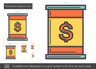 Image showing Petroleum barrel line icon.