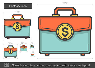 Image showing Briefcase line icon.