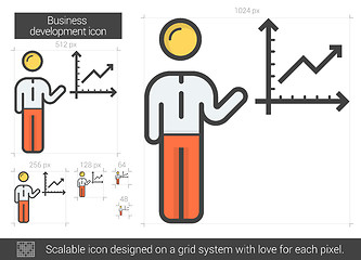 Image showing Business development line icon.