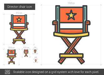 Image showing Director chair line icon.