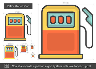 Image showing Petrol station line icon.